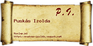 Puskás Izolda névjegykártya