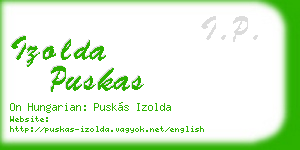 izolda puskas business card